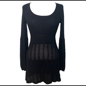 🍁Long sleeve metallic black sweater